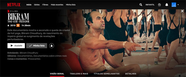 Bikram: yogi, guru, predador - filme documentário na Netflix